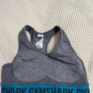 Gymshark Gray and Teal Sports Bra